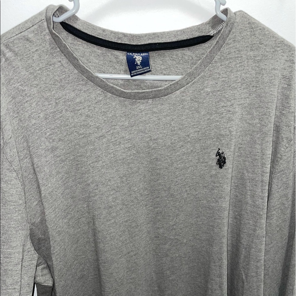XXL Grey Long Sleeve US Polo Shirt